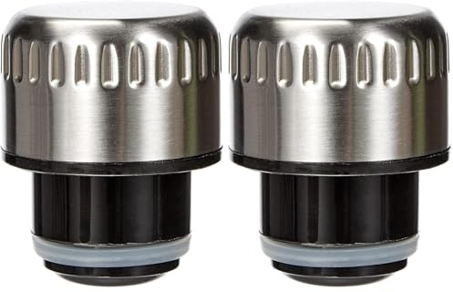 NERTHUS 629 FIH-Tappo per Bottiglie 350 ml e 500 ml, Colore Acciaio (Confezione da 2)