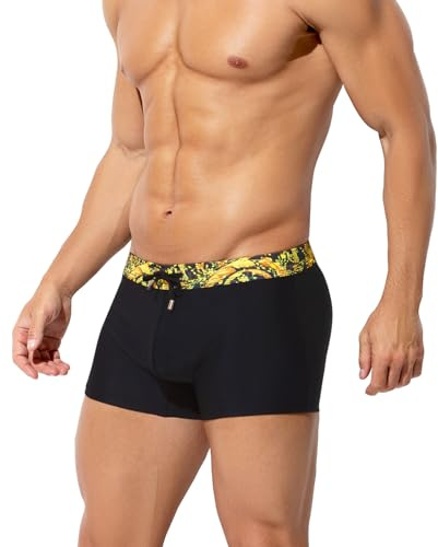 Casey Kevin Maillot de Bain Homme Boxer avec Cordon de Serrage Réglable Boardshort Séchage Rapide