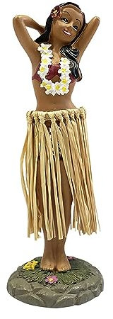 pistro Hawaiianische Armaturenbrett-Puppe, Hula-Mädchen, Auto-Dekoration, Souvenir, Tanzende Figur für Desktop-Party, Hochzeit, 16,3 cm