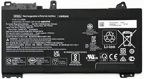 RF03XL Batterie d'ordinateur portable 11,4 V compatible avec HP ProBook 430 440 445 450 455,455R G6 G7 ZHAN 66 Pro 13 14 15 G2 série L84354-005 L83685-271 L836888 5-AC1 HSTNN-OB1Q Batterie (45Wh