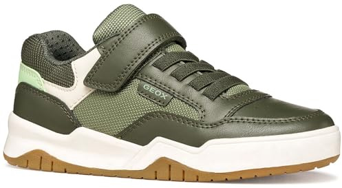 Geox J Perth Boy E Sneaker, Military, 38 EU