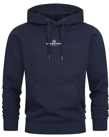 KRONSTADT Herren KSLars Printhoodie Sweatshirt aus Baumwollmix mit Kapuze | Lässiger Kapuzenpullover mit Print für Alltag und Freizeit, Sweatpullover, Kapuzensweater, Freizeitoberteil für Männer