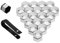 WSDUILA 20 Pièces Cache Ecrou pour Volvo XC 60 XC-60 2015-2020, Anti-poussière Couvercle de Jante placage Hexagonal Chrome Boulon,Silver-19mm