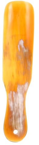 Ipetboom Chausse-pied en Corne de Bœuf Naturel 18cm, Ergonomique et Réutilisable, Facilite L’enfilage des Chaussures sans Effort pour Hommes et Femmes