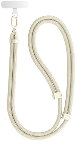 MORSUNBELA cordon telephone portable, cordon téléphone, chaine telephone portable, réglable de 40 cm à 80 cm tour de cou téléphone, pour voyages, l'extérieur - camel