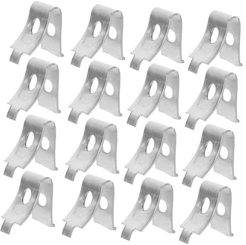 LOORGVEL 18 Stück Teiliges Edelstahl Regalbodenträger Verstellbar für Einlegeböden und Glasböden Stabile und Langlebige Regalstützen für Schränke und Ablagen Einfache Montage ohne Werkzeug