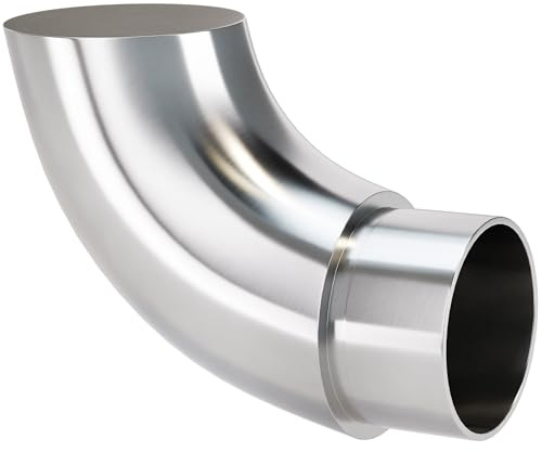 Buchetmann 2 Edelstahl V2A Rohrabschlußbogen Ø 42,4 mm - rostfreie Rohrbschlußbogen für Rundrohre, Handläufe und Geländer, Metallbau, Heimwerken