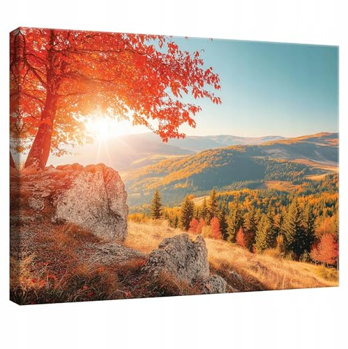 WallArena Leinwand Bilder 60x40 cm | Gebirge Berge, Leinwandbilder, Bild auf leinwand, Format: 60x40 cm (BxH) - einteilig auf Canvas Leinwand. Das