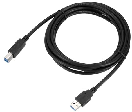 sourcing map USB 3.0 Printer Cable 9.8ft USB Type A Male to Type B Black | Male High Speed Scanner Cord for Computer Laptop Connect to Printer