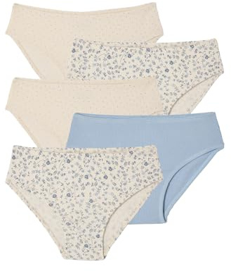 Vertbaudet 5er-Pack Mädchen Slips aus Rippstrick, Bio-Baumwolle