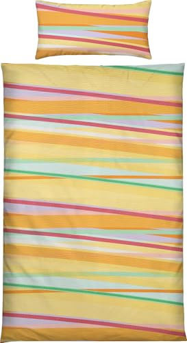 Erwin Müller Bettwäsche Seersucker bunt Größe 1x 135x200 cm + 1x 40x80 cm
