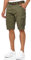 Indicode Herren Monroe Cargo Cargo-Shorts inkl. Gürtel | Bermuda Männer Sommerhose aus Baumwolle Army, L