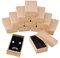 BENECREAT 24 Pack Halskette Ring Box 8x5x3cm Kraft Brown Rechteck Karton Schmuckschatullen Kleine Geschenkbox für Hochzeit Party