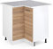Vicco Meuble d'angle R-Line, Sonoma/Blanc, 75.6 cm, PT Marbre