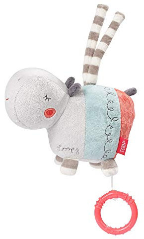 FEHN 059076 Spieluhr Nilpferd / Kuscheltier & Einschlafhilfe: Die sanfte Melodie Weißt du wieviel Sternlein stehen beruhigt in jeder Situation – ein treuer Begleiter für zuhause und unterwegs