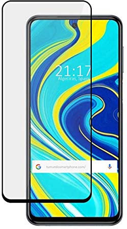 Tumundosmartphone Protector Cristal Templado Completo 5D Full Glue Negro para Xiaomi Redmi Note 9S Vidrio