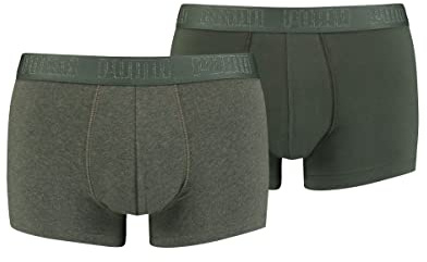 PUMA 2 er Pack Short Boxer Boxershorts Men Pant Unterwäsche kurz 100000884, Farbe:009 - Green Melange, Bekleidungsgröße:M