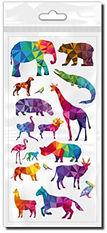 Animals Polygon Style Aufkleber Elefant Löwe Giraffe AFFE Fahrradaufkleber Polygon Animals Set | D00112