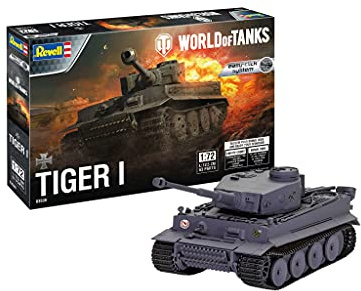 Revell 03508 Tiger World of Tanks Modellbausatz für Einsteiger mit dem Easy-Click-System Farbig