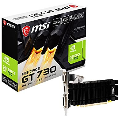 MSI Carte Graphique 64 Bits Dual-Link DVI-D/HDMI NVIDIA GeForce Low Profile (N730K-2GD3H/LPV1)