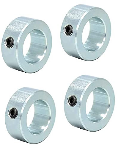 PhoenixDN 4 Stück Bohrer Tiefenanschlag, Tiefenanschlag, Stellringe für 20mm Achse/Welle Verzinkt, Wellensicherungen Wellenringe, für Holzbearbeitung, Bohrer, Konstantes Bohren