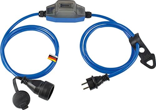 as - Schwabe – Stromzähler ROCO MID konform, Wechselstromzähler im Kunststoffgehäuse, 5+1- stellig analog, 230V/16A/max. 3500W, für den Außenbereich mit Aufhängelasche, IP44, Schwarz/Blau, 61761