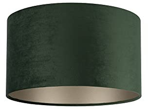 Uniqq Lampenschirm Velours dunkelgrün Ø 35 cm - 20 cm hoch