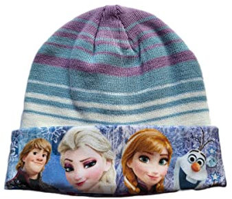 OSAB 44020 Kinder Baby Beanie Mütze DISNEY FROZEN Die Eiskönigin Anna Elsa Babymütze (lila, 54cm)