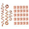 28 Pieces Hair Beads Spiral Coils Dreadlock Beads Braids Rings Clips Metal Cuffs Loc Hair Jewelry Hair Wraps Accessory Snake Hair Clips for Women and Girls (Rose)