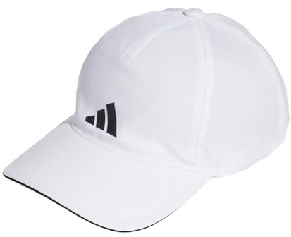 adidas Unisex AEROREADY Training Running Baseball Cap, White / Black / Black, Einheitsgröße (one size fits children)