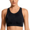 SYROKAN Women's Sports Bra for Large Breasts High Impact Full Coverage Padded Wireless Running Halter Neck Bra Black 2 42F
