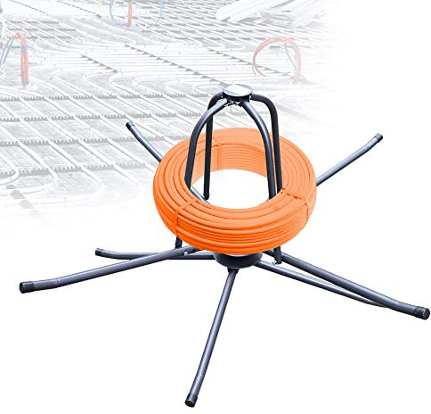 Esyogen Fußbodenheizung Kabel Max. 115 Kg Abroller Rohrhaspel Aufwickler Abrollgerät,für Fußbodenheizung Wie Pert/Pex/Pe