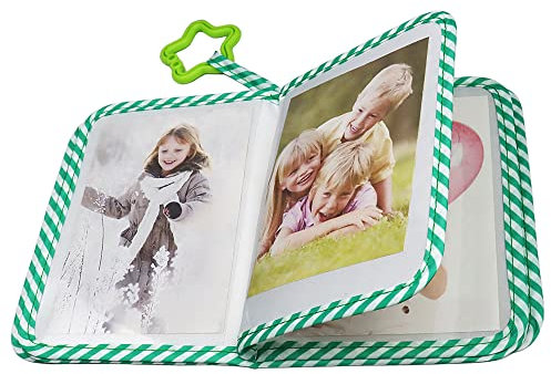 Großes Niedliches Fotoalbum, Weiches Fotobuch-Geschenkset, Baby-Fotoalbum für Neugeborenes Kleinkind (Grün)