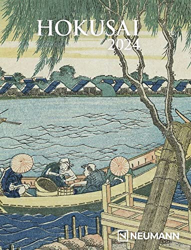 Hokusai - Buchkalender Deluxe 2024 - Kalenderbuch A5 - Taschenkalender - Neumann-Verlag - Taschenplaner mit Spiralbindung - 16,5 cm x 21,6 cm