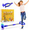 Generisch Knöchel Überspringen Ball, Kinder Blinkender Springring, Swing Wheel mit Lichtrad, Glühender Springender Ball, Jumping Ball Kinder, Faltbarer Flash Jumping Ball, Outdoor Hüpfspiel (blau)
