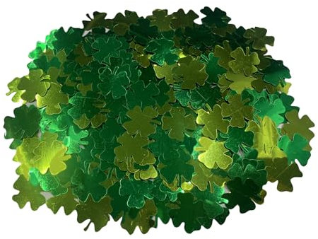 LIANRISES Konfetti St Patricks Day Streudeko Geburtstag Confetti Konfetti Grün für Party DIY Hochzeit Geburtstag Glückliches Geschenk Grün Vier Blätter Gras 15g