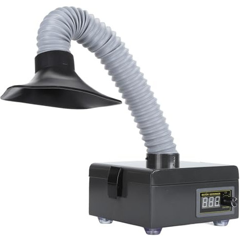 Welding Fume Extractor, 3 Stage Filtration, Adjustable Fan, 22 Inch Tube, USB Port, Space Saving, for Electric Iron Soldering (US Plug)