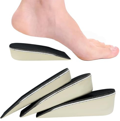Altezza Aumentando Tallone Solette, 1 paia 2CM Solette Alzatacco Ammortizzante Unisex in Memory Foam, Invisibile Aumento di Altezza Solette, Sperone Calcaneare Tallone Cuscinetti (3CM)