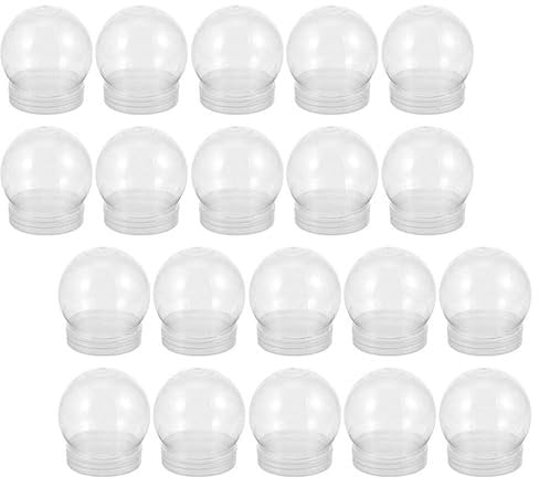 HOLIDYOYO DIY Snow Globe Water Globe 20pcs 150ml Water Globe Clear with Screw Off Cap Plastic Empty Snow Globe Make Your Own Snowglobe for DIY Crafts Easter Home Decoration