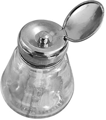 DOITOOL 150ml Capacity Glass Push Down Nail Polish Remover Bottle Portable Leakproof Rubbing Alcohol Pump Dispensers
