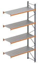 kaiserkraft | Weitspannregal | Feldlast 8000 kg | HxBxT 2500 x 1905,6 x 1100 mm | Anbauregal