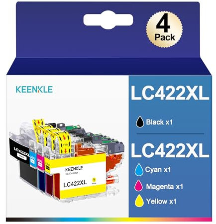 KEENKLE LC422XLVAL Tintenpatronen Kompatible für Brother LC422 LC-422XLVAL für Brother MFC-J5340DW MFC-J5345DW MFC-J5740DW MFC-J6540DW MFC-J6940DW