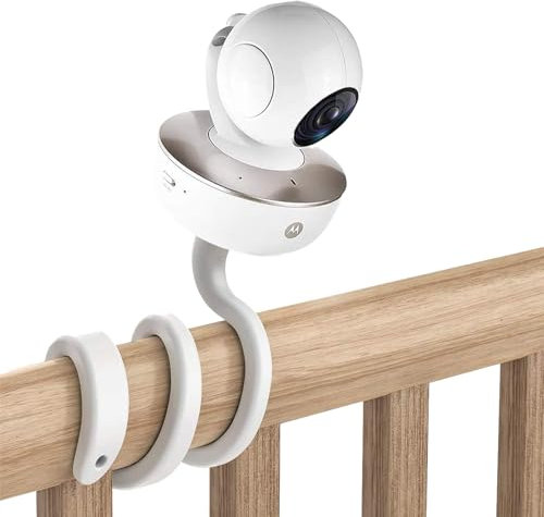 Babyphone Halterung*1, Silikonständer, Flexibler Kamera Halterung,Kompatibel mit Babymoov Babyphone,Kompatibel mit GHB,Kompatibel mit Hellobaby Babyphone,Kompatibel mit Den Meisten Monitoren (Weiß)