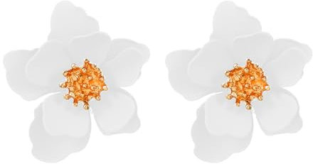 TTPSRY Pendientes Florales Coloridos Escarchados Hipoalergénicos Pétalo Dulce para Mujer