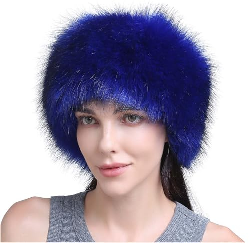 YEKEYI Bandeau en fausse fourrure pour femme avec cache-oreilles élastique pour l'hiver par temps froid