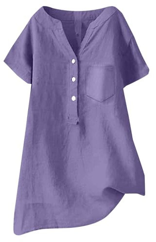 T-Shirt Femme Coton Vetement Western Femme Caftan Short Taille Haute Tenue De Soiree Grande Taille Chemise Rose Pale Femmes
