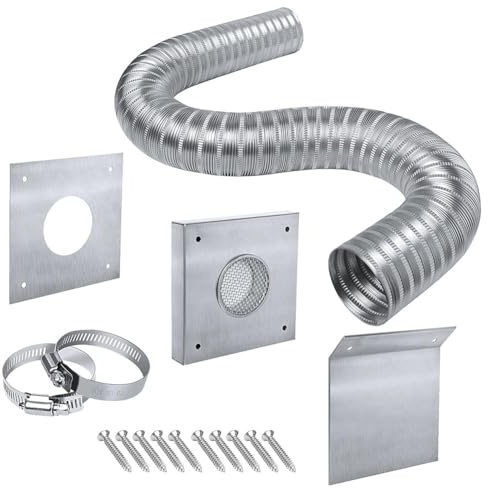 Lufteinlass-Kit für Pelletofen, hohe Effizienz mit flexiblem Aluminiumschlauch
