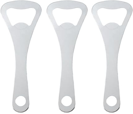 Ainkou 3PCS Flat Bottle Openers, Stainless Steel Beer Opener for Home, Bar | Lever Principle, Effortless & Easy to Open, Flat-mouth Bottle Opener Wall Mounted for Kitchen, Restaurant