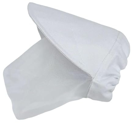 Sharplace Hunde-Fuchsschwanz-Maske, Feldschutz, leicht, bequem, atmungsaktiv, Gesichtsschutz, Netzkapuze für Wandern, Outdoor-Sportabenteuer, Weiß, L