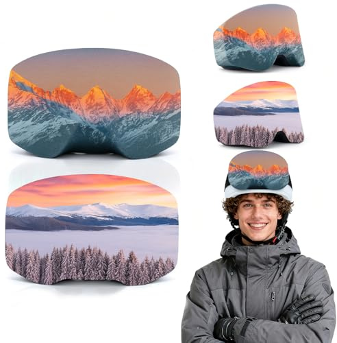 Skibrillenschutz Überzug, 2 Stück Skibrillen Schutz, Skibrille Schutzhülle, Schutzhülle Skibrille Anti-Kratzer & Anti-Staub, Ski Goggle Cover Verschleißfest als Brillenglasschutz für Skibrillens
